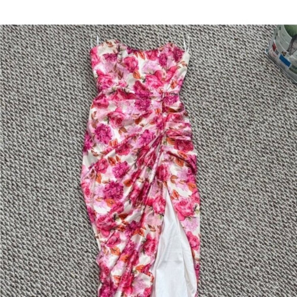 Floral Pink Mini Dress